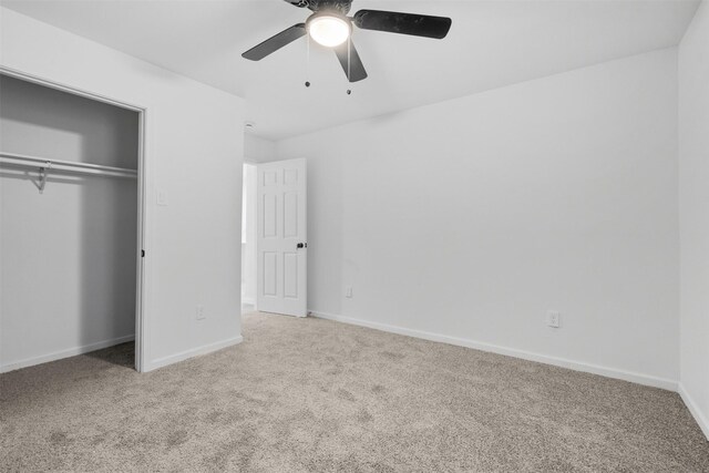 4002 Rutland St, Houston, TX 77018 - unfurnished bedroom with carpet, a closet, baseboards, and a ceiling fan