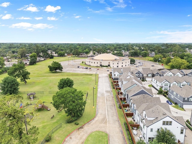 4002 Rutland St, Houston, TX 77018 - aerial perspective of suburban area featuring a tree filled landscape
