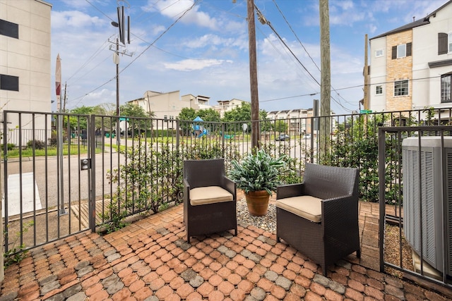 4502 Maxie St Unit A, Houston, TX 77007 - view of patio / terrace with central air condition unit