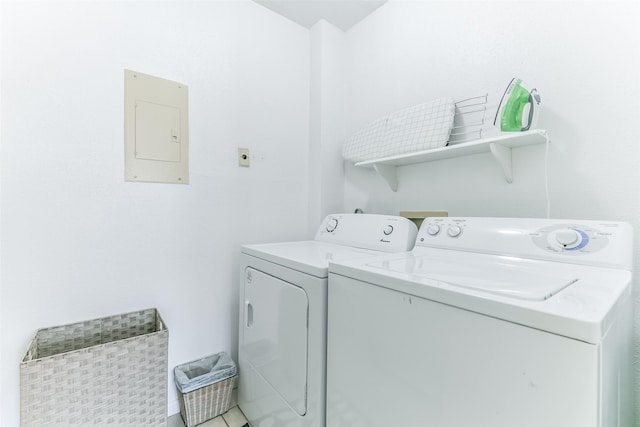 3506 Cove View Blvd Unit 506, Galveston, TX 77554 - laundry room with electric panel and washer and clothes dryer
