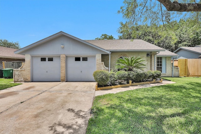 7322 Sawmill Trl, Houston, TX 77040 - single story home with driveway, roof with shingles, stone siding, and a garage