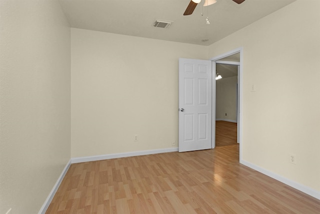 7322 Sawmill Trl, Houston, TX 77040 - spare room with light wood finished floors, ceiling fan, and baseboards