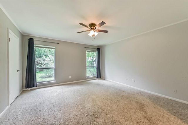 9207 Timberside Dr, Houston, TX 77025 - spare room featuring plenty of natural light, a ceiling fan, and light carpet