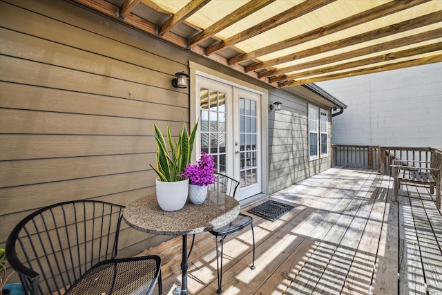 2108 Branard St, Houston, TX 77098 - wooden deck featuring french doors