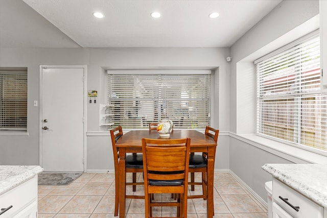 1343 Somercotes Ln, Channelview, TX 77530 - dining space with light tile patterned floors, recessed lighting, and baseboards