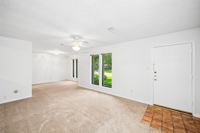 3811 Riverwood Park Dr, Houston, TX 77345 - empty room with ceiling fan, carpet flooring, and baseboards