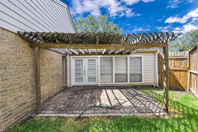 12014 Briar Forest Dr, Houston, TX 77077 - view of patio / terrace with a pergola and a gate