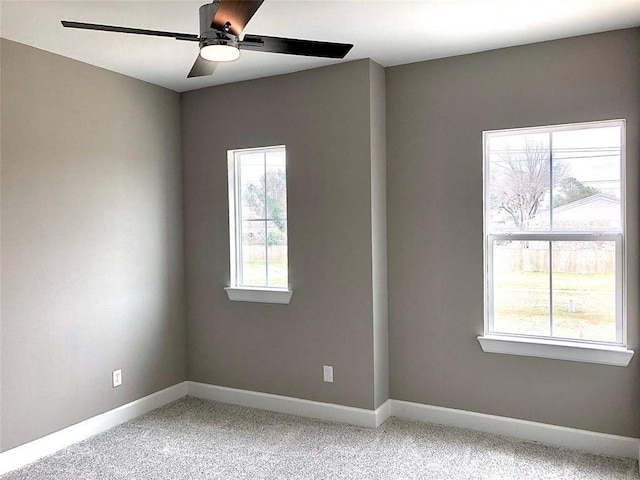 1920 Pueblo Nuevo Path, Houston, TX 77077 - empty room with a ceiling fan, baseboards, and light colored carpet