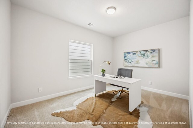 833 Fisher St Unit C, Houston, TX 77018 - home office featuring light colored carpet and baseboards