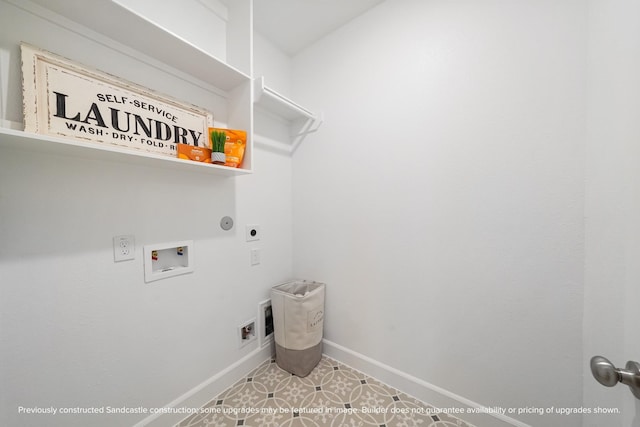 833 Fisher St Unit C, Houston, TX 77018 - washroom with hookup for an electric dryer, hookup for a washing machine, baseboards, and gas dryer hookup