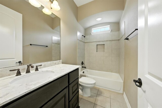 4914 Fairford Dr, Sugar Land, TX 77479 - full bathroom featuring vanity, tile patterned flooring, and shower / bathtub combination