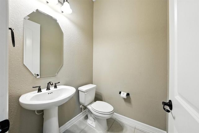 4914 Fairford Dr, Sugar Land, TX 77479 - bathroom with toilet and tile patterned flooring