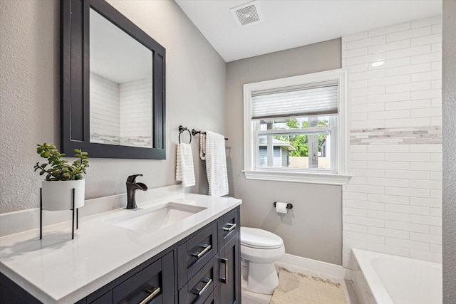 2050 Marnel Rd, Houston, TX 77055 - full bath featuring vanity, toilet, and baseboards