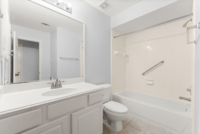 1030 Evandale Ln, Sugar Land, TX 77479 - full bath with toilet, vanity, tile patterned floors, and shower / bath combination
