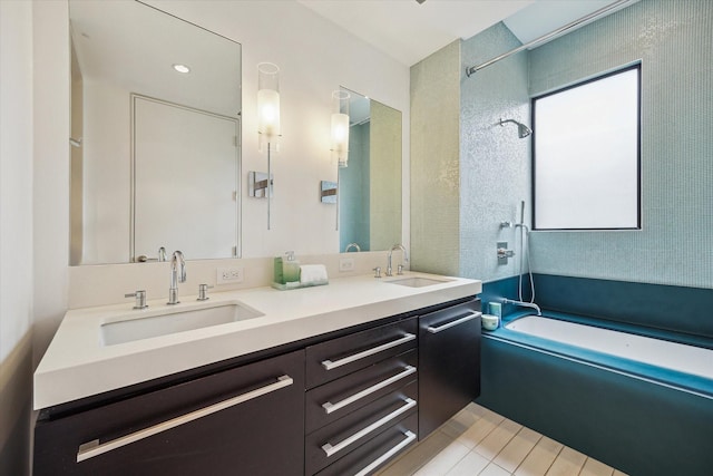 2110 Tangley St, Houston, TX 77005 - full bath with shower / bathtub combination and double vanity