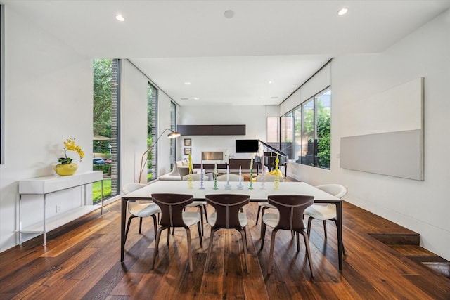 2110 Tangley St, Houston, TX 77005 - dining room with hardwood / wood-style floors and recessed lighting