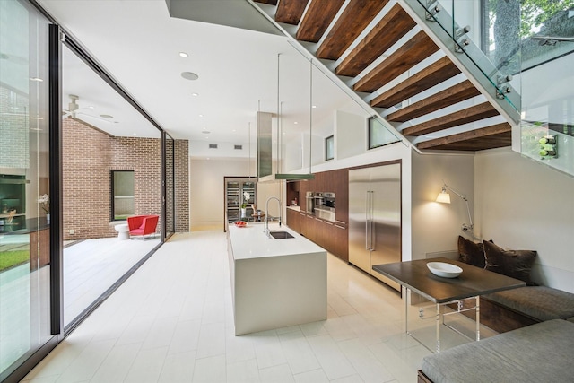 2110 Tangley St, Houston, TX 77005 - common area featuring a sink and brick wall