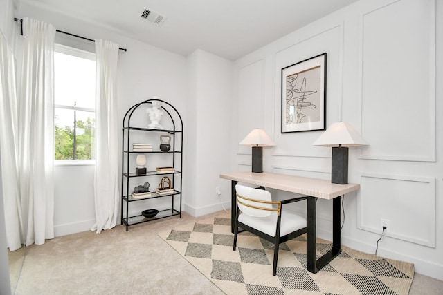 4011 Boho Ln, Houston, TX 77045 - home office featuring light carpet and baseboards
