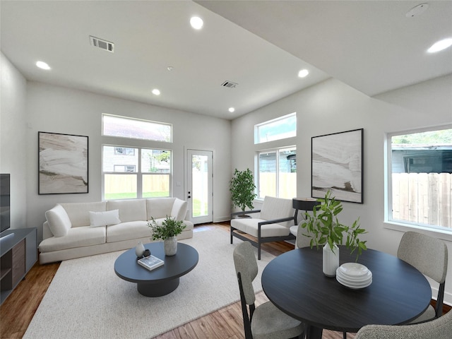 3109 Orange St, Houston, TX 77020 - living area with recessed lighting and wood finished floors