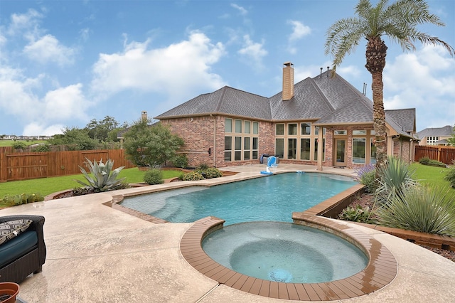 4003 N Creekmont Dr, Fresno, TX 77545 - view of pool with a patio and a pool with connected hot tub