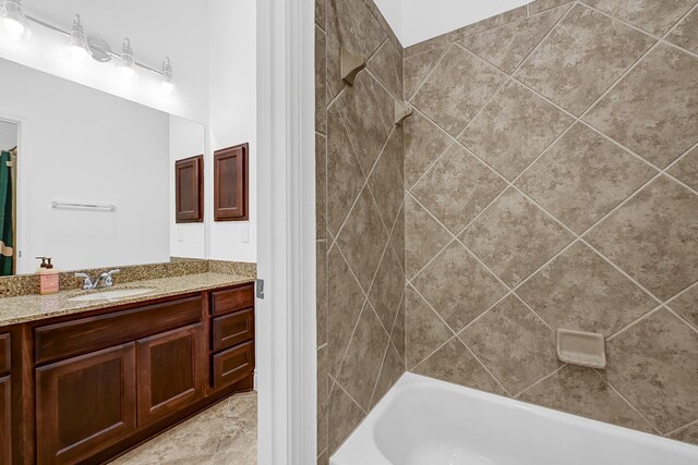 4003 N Creekmont Dr, Fresno, TX 77545 - bathroom with vanity and shower / tub combination