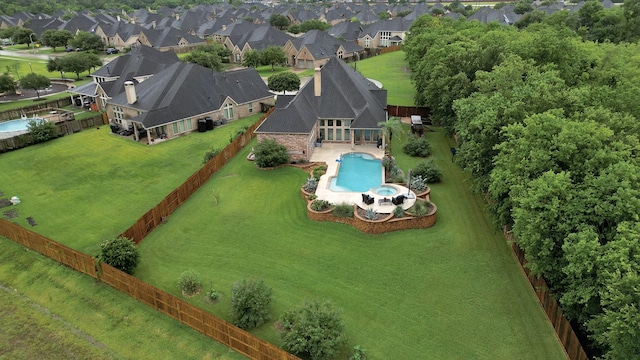4003 N Creekmont Dr, Fresno, TX 77545 - aerial view of residential area with a pool area