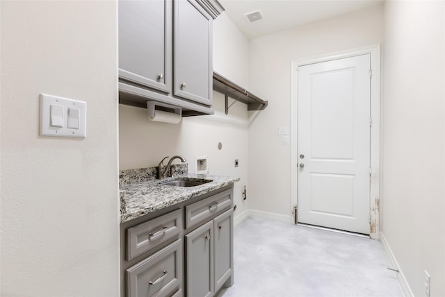 538 Magnolia Point Dr, Huffman, TX 77336 - laundry area with hookup for an electric dryer, cabinet space, washer hookup, and baseboards