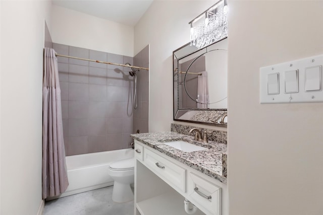 538 Magnolia Point Dr, Huffman, TX 77336 - bathroom featuring vanity, toilet, and shower / tub combo with curtain