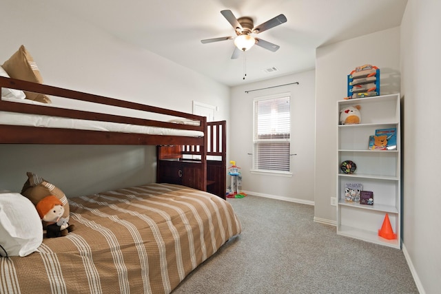 3638 Long Flower Ct, Fulshear, TX 77441 - carpeted bedroom featuring baseboards and a ceiling fan