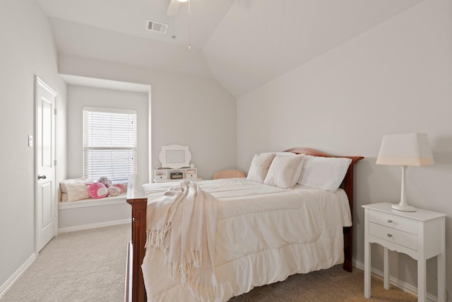 3638 Long Flower Ct, Fulshear, TX 77441 - bedroom featuring carpet flooring, lofted ceiling, baseboards, and ceiling fan