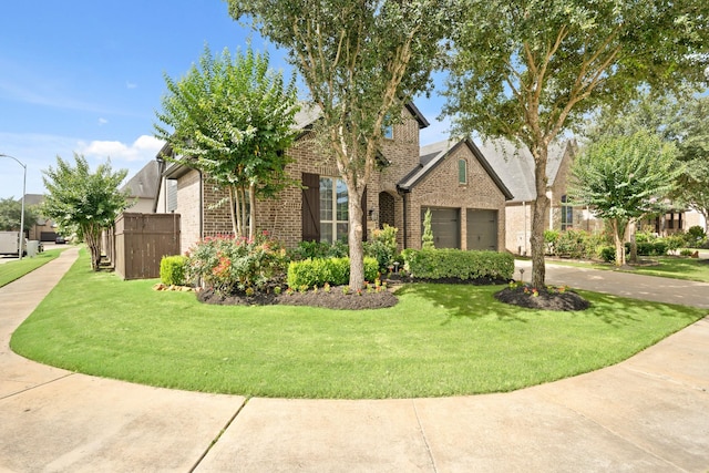 3638 Long Flower Ct, Fulshear, TX 77441 - view of front of property featuring brick siding, concrete driveway, and a garage