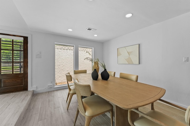 1323 Warwickshire Dr, Houston, TX 77077 - dining space featuring healthy amount of natural light, light wood-type flooring, baseboards, and recessed lighting
