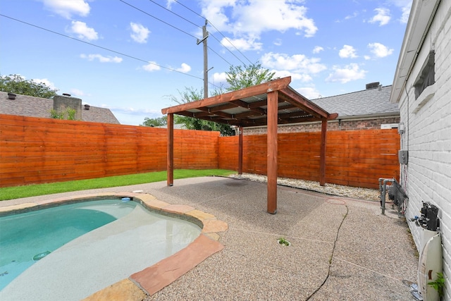 1323 Warwickshire Dr, Houston, TX 77077 - view of pool with a patio area and a fenced backyard