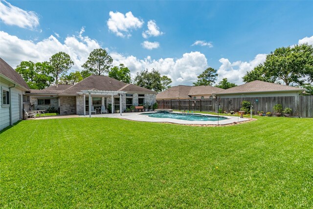 811 Hackberry Ln, Friendswood, TX 77546 - view of yard featuring a pergola and a patio