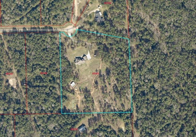 17772 W Terrace Oaks, Waller, TX 77484 - aerial overview of property's location featuring property boundaries highlighted