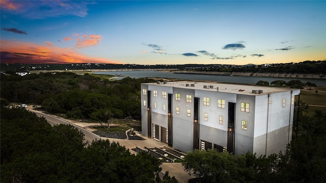 20107 Continental Dr Unit A, Lago Vista, TX 78645 - aerial view at dusk of a water view