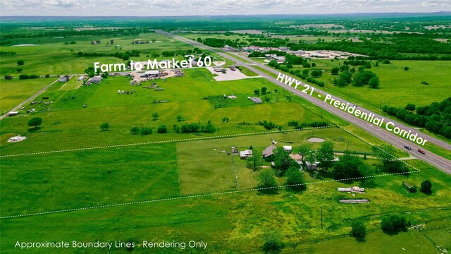 7523 State Highway 21 W, Caldwell, TX 77836 - aerial view of sparsely populated area