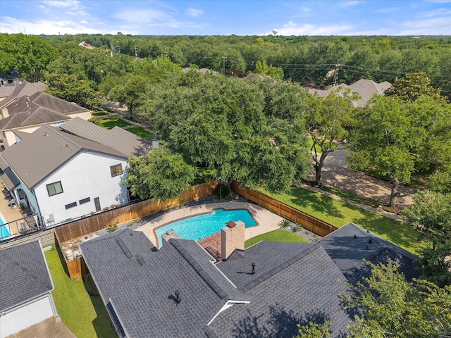 1735 Hodge Lake Ln, Sugar Land, TX 77478 - bird's eye view of a pool area and a forest