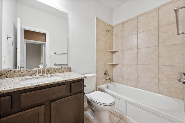 18934 Sorrento Point Dr, New Caney, TX 77357 - bathroom with toilet, vanity, and  shower combination