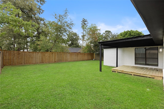 2314 Peaceful Valley Dr, Spring, TX 77373 - view of yard with a deck