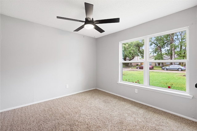 2314 Peaceful Valley Dr, Spring, TX 77373 - spare room with carpet, baseboards, and ceiling fan