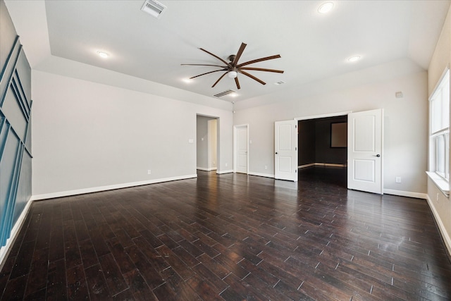 10306 Grape Creek Grove Ln, Cypress, TX 77433 - spare room featuring a ceiling fan, wood finished floors, baseboards, and recessed lighting