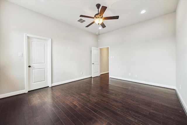 10306 Grape Creek Grove Ln, Cypress, TX 77433 - empty room featuring ceiling fan, baseboards, wood finished floors, and recessed lighting