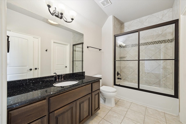 10306 Grape Creek Grove Ln, Cypress, TX 77433 - full bath with vanity, toilet, enclosed tub / shower combo, and tile patterned flooring