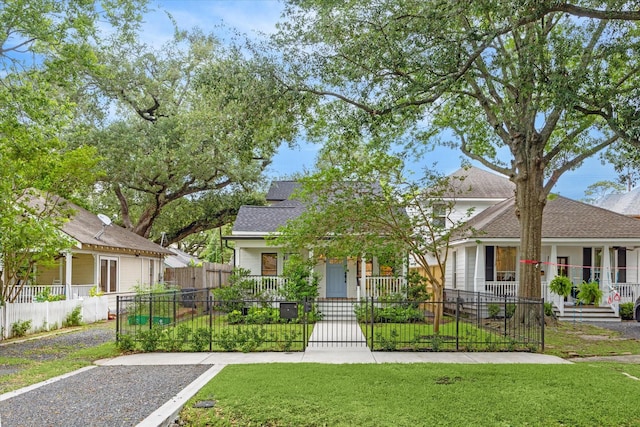 1336 Tulane St, Houston, TX 77008 - view of front of house with a porch, roof with shingles, and a gate