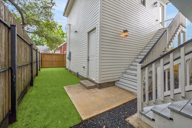 1336 Tulane St, Houston, TX 77008 - view of yard featuring stairs and a patio area