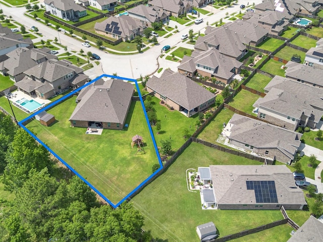 3466 Oakheath Manor Way, Houston, TX 77365 - aerial view of residential area with property boundaries highlighted