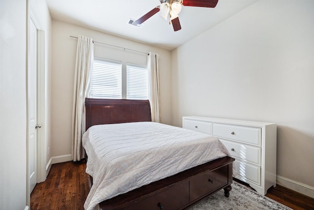 2713 Cohn Gdn, Houston, TX 77007 - bedroom with baseboards, wood finished floors, and a ceiling fan
