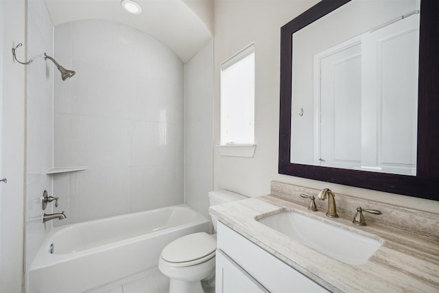2713 Cohn Gdn, Houston, TX 77007 - bathroom featuring vanity, toilet, and bathing tub / shower combination
