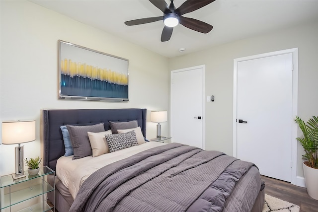 5906 Melanite Ave, Houston, TX 77053 - bedroom featuring wood finished floors and a ceiling fan